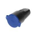 140114-Rubber plug-in socket 2P+Z with grounding, schuko , for Netherlands and Germany -ORN