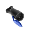 140115-Rubber, plug-in socket with holder 250V / 16A, IP44, for Belgium and France -ORN