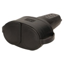 140117-Double rubber plug-in socket with holder, schuko, max. wire cross-section – 2,5mm2, Netherlands and Germany -ORN