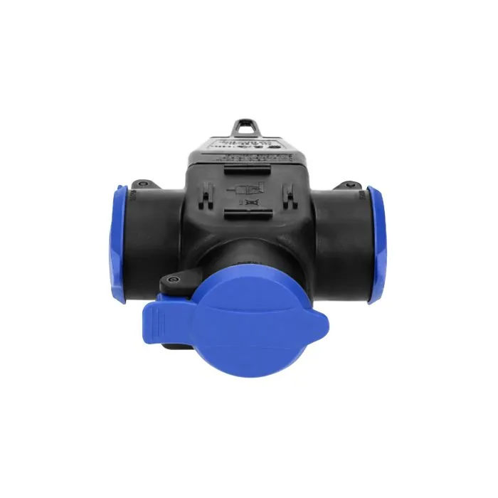 140121-Triple socket outlet, schuko 3x250V AC/ 16A; IP 44, Schuko version-ORN