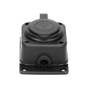 140123-Heavy-duty extension socket, rubber, schuko IP44, 1 schuko socket, very low 5cm profile, for Netherlands and Germany-ORN