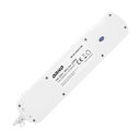 140139-Multiswitch powerstrip  with independent ON/OFF switches for 6 sockets, cable 3x1mm2, 1.5m long, total power consumption of 2300W , for Belgium and France -ORN