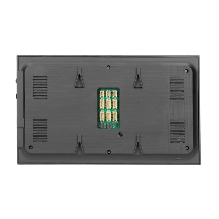 140360-VIFIS FHD video doorphone set (handset-free, code lock, cards/proximity tags reader, mobile app-controlled, DIN rail power supply, black)