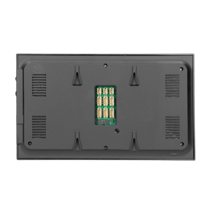 140360-VIFIS FHD video doorphone set (handset-free, code lock, cards/proximity tags reader, mobile app-controlled, DIN rail power supply, black)