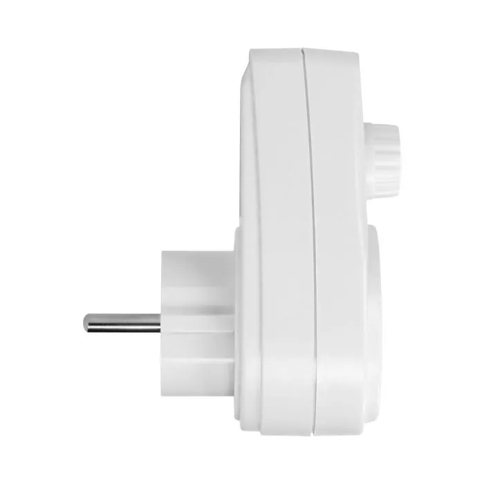 140343- Plug-in dimmer switch with additional power socket (Schuko), max.280W-ORN