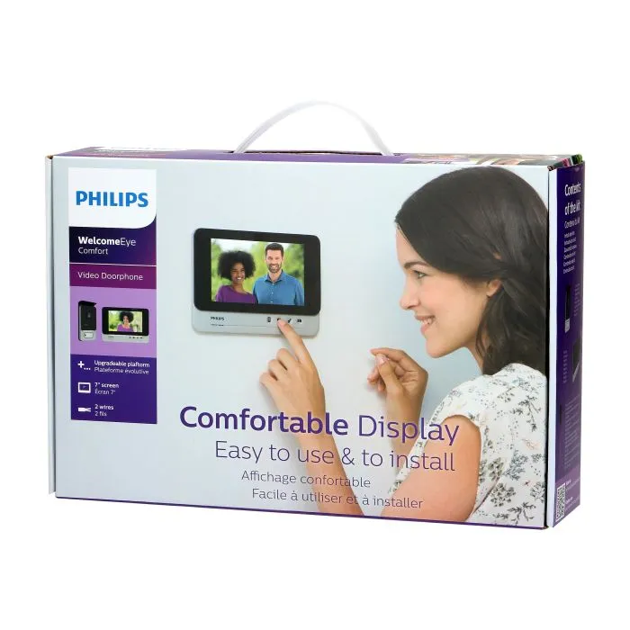 140331- Philips WelcomeEye Comfort video doorphone set, 7" screen, intercom function, gate control -ORN