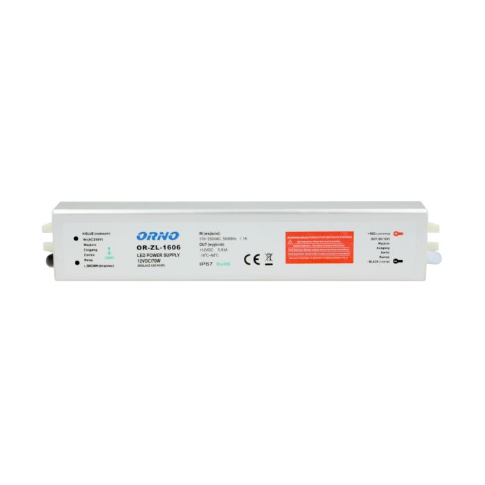 140328- LED driver AC/DC 12V/70W, IP67-ORN