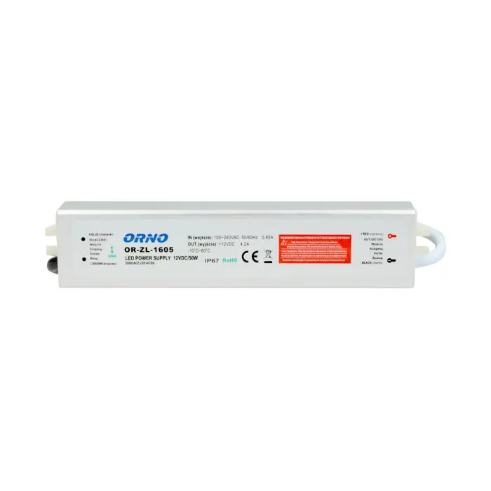 140327- LED driver AC/DC 12V/50W, IP67-ORN