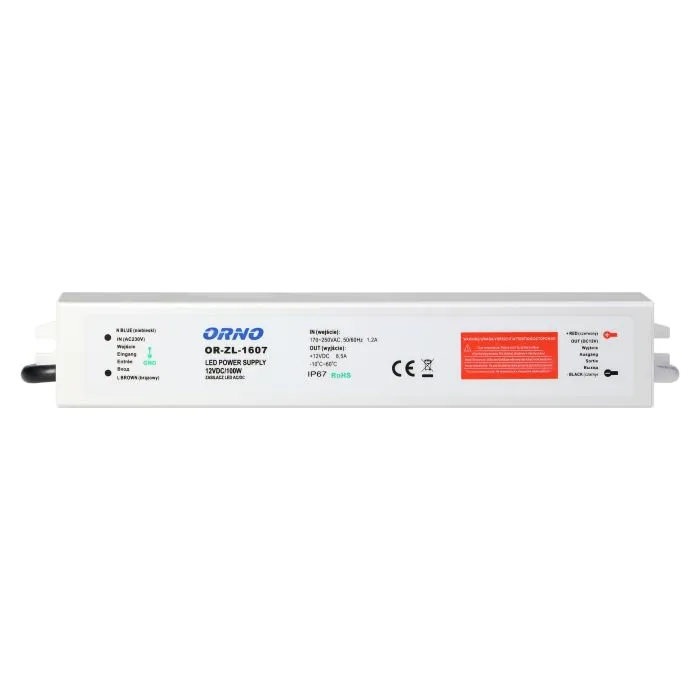140326- LED driver AC/DC 12V/100W, IP67-ORN