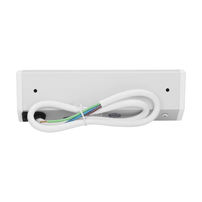140321-Furniture socket with USB charger, silver-white, schuko-ORN