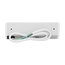 140321-Furniture socket with USB charger, silver-white, schuko-ORN