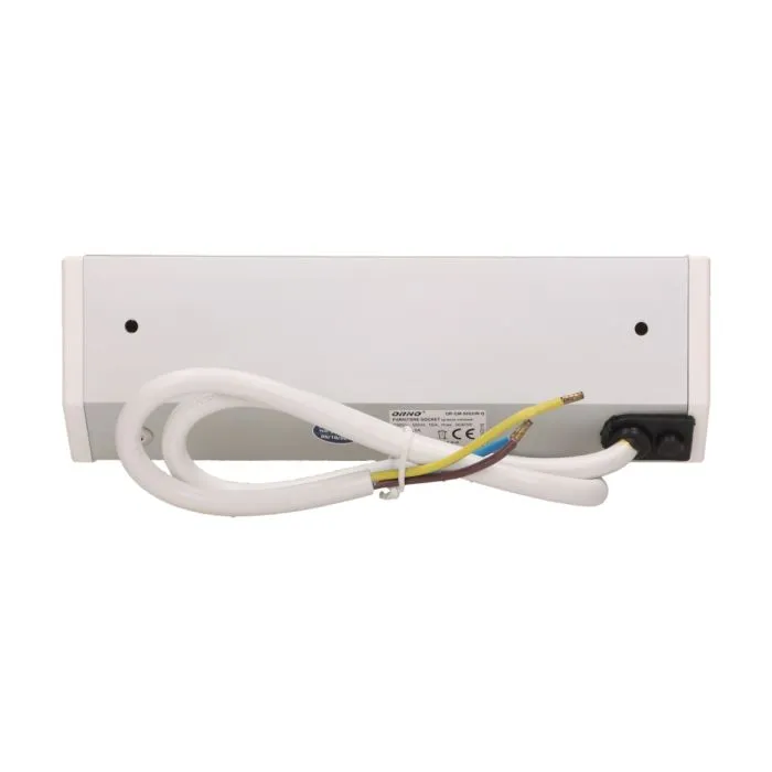 140320- Furniture socket with USB charger, silver-white, for Belgium and France -ORN