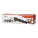 140316- Pop up Ø6cm desk socket with USB charger, 1.8m cable and locking system, 3x2P+E, black, for Belgium and France-ORN