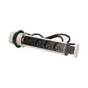 140315- Pop up desk socket ⌀6cm with USB chargers and 1.8m cable, for Belgium and France -ORN