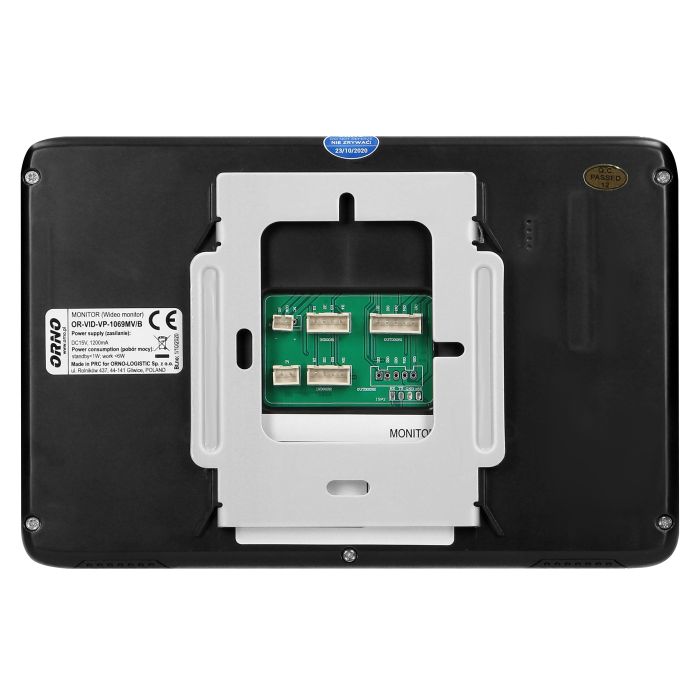 140311- Video doorphone set, handset-free with multicolor 7" LCD screen, proximity tags reader and intercom function, surface-mounted-ORN