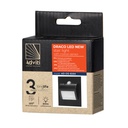 140293-DRACO LED NEW 1.5W, recessed step light, 12VDC, 30lm, 6000K, black, motion and twilight sensor-ORN