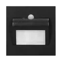 140293-DRACO LED NEW 1.5W, recessed step light, 12VDC, 30lm, 6000K, black, motion and twilight sensor-ORN