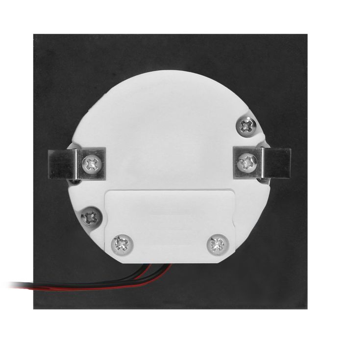 140293-DRACO LED NEW 1.5W, recessed step light, 12VDC, 30lm, 6000K, black, motion and twilight sensor-ORN