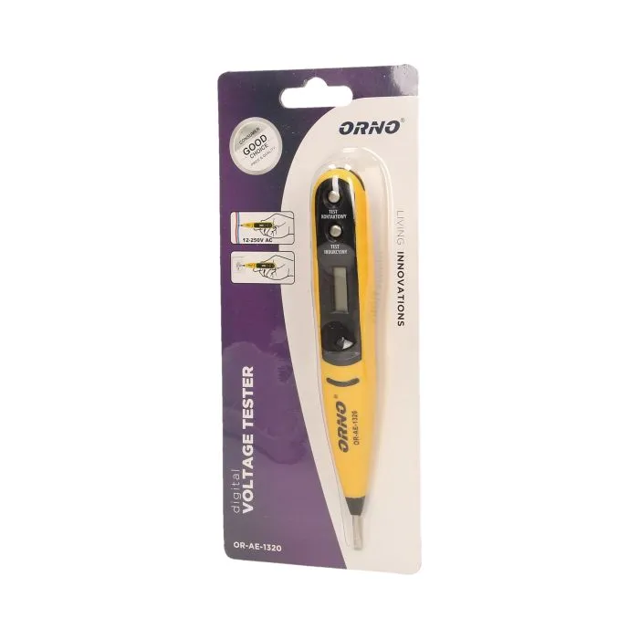 140240- Electric tester with display measurement range: 12-250V AC/DC 500Hz; LCD display-ORN