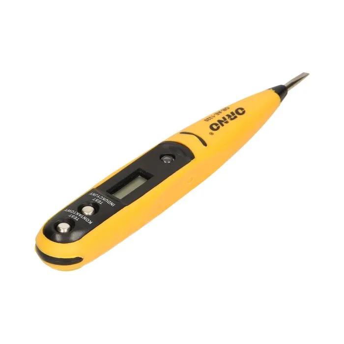 140240- Electric tester with display measurement range: 12-250V AC/DC 500Hz; LCD display-ORN