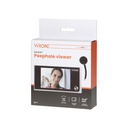 140395 - Electronic door viewer LCD 3.5", wide-angle lens, battery-operated, silver