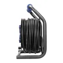 140516-Cable reel, rubber cord, IP44, H07RN-F 3x2.5mm² - 20m, 4 fixed sockets-ORN