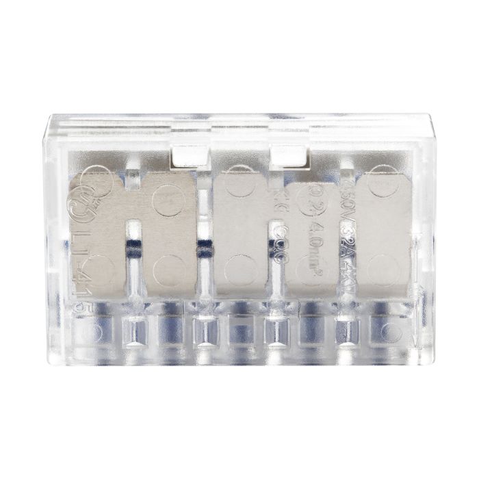 140283 - 5 wire clamp splicing connector; for wire 0.75-4mm²; IEC 450V/32A, 50 pcs.