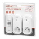 140368-Set of wireless sockets with remote control, 2+1-ORN
