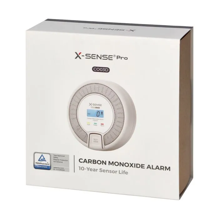 140374 - Battery-operated carbon monoxide detector with TEST button, 10-year service life