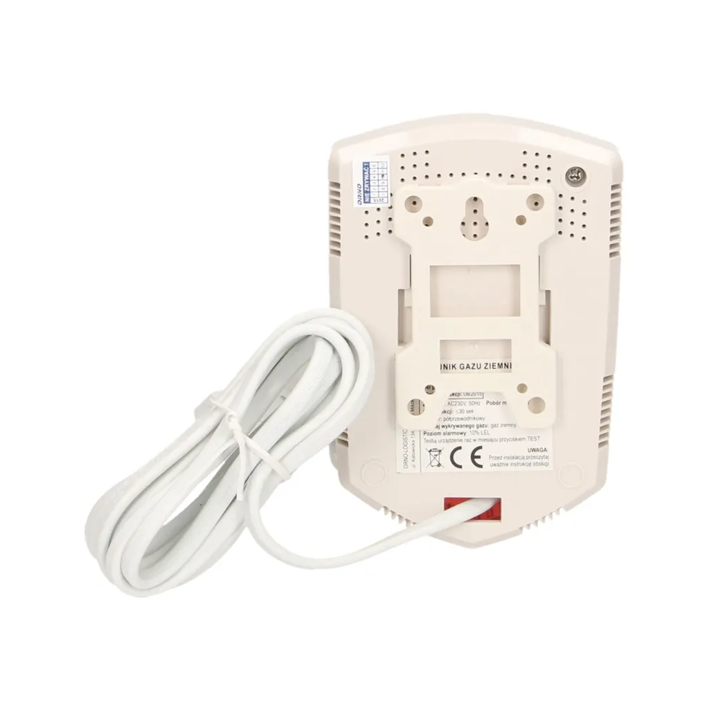 140019 - Natural gas detector 230V AC power supply: 230VAC, 50/60Hz; flash and sound indicator; loud alarm – up to 75 dB; LED indication