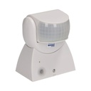 140025 - Adjustable PIR motion sensor, IP65 detection range 180 degree, 12m; protection rating IP65; white