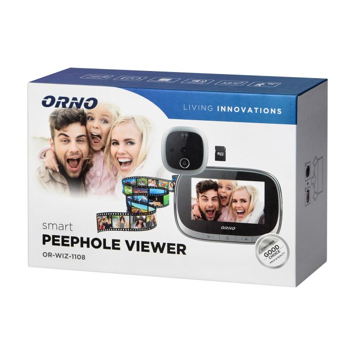 140410 - Electronic door viewer with integrated motion sensor and 4.3'' LCD screen, image and video recording on Micro SD card