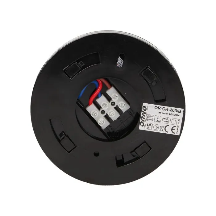 140030 - PIR motion sensor 360° rated load 1200W; protection rating IP20 Black