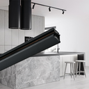2 mètres de rail triphasé noir pour l'éclairage sur rail,2 Meter 3-fase Rail Zwart voor  Rail verlichting,2 Metres 3-Phase Rail Black for track lighting