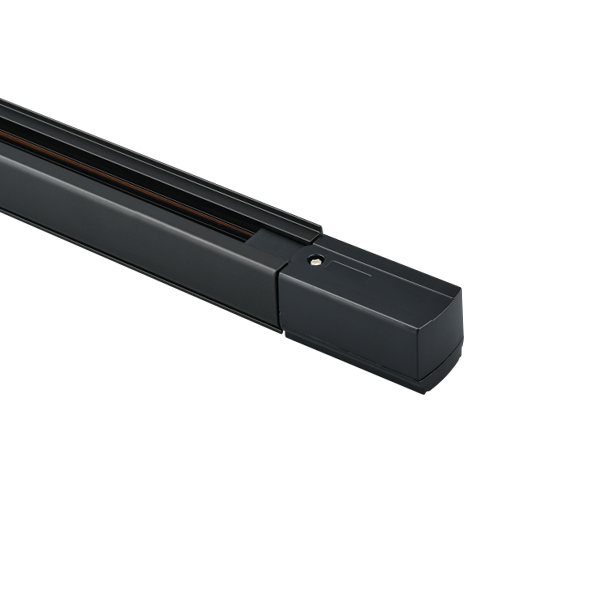 2 mètres de rail triphasé noir pour l'éclairage sur rail,2 Meter 3-fase Rail Zwart voor  Rail verlichting,2 Metres 3-Phase Rail Black for track lighting