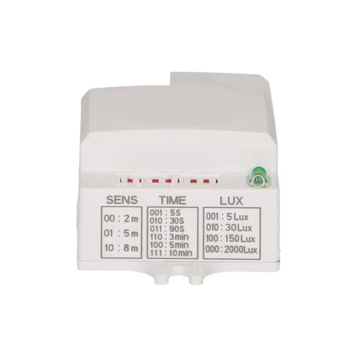 140473 - Mini, flat microwave sensor 360° with DIP switch
