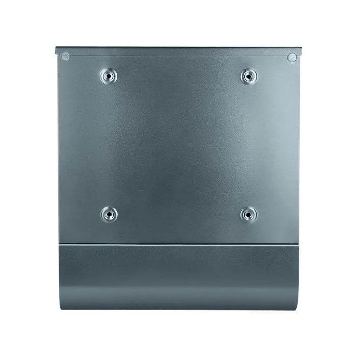 140482 - HAITI mailbox with newspaper holder and name plate, galvanized steel, anthracite