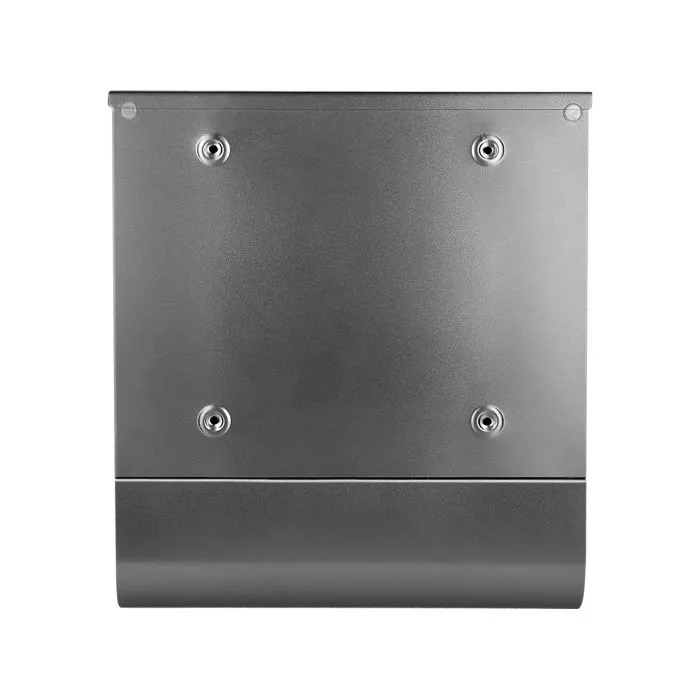 140483 - HAITI mailbox with newspaper holder and name plate, galvanized steel, black