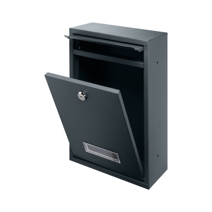 140484 -Small BALI mailbox with name plate, galvanized steel, anthracite