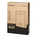 140485 - Small BALI mailbox with name plate, galvanized steel, black
