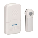 140527 - DISCO DC wireless, battery powered doorbell with learning system range in open field: 70 m, color - white, waterproof button (IP44)