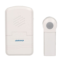 140527 - DISCO DC wireless, battery powered doorbell with learning system range in open field: 70 m, color - white, waterproof button (IP44)