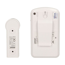 140527 - DISCO DC wireless, battery powered doorbell with learning system range in open field: 70 m, color - white, waterproof button (IP44)