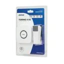 140532 - TORINO 2 DC wireless doorbell with learning system, 58 ringtones, a waterproof button; operation range up to 400m;