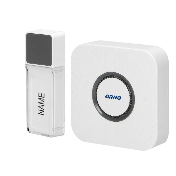 140532 - TORINO 2 DC wireless doorbell with learning system, 58 ringtones, a waterproof button; operation range up to 400m;