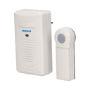 140533 - DISCO DC wireless doorbell, 230V with learning system AC 230V, range in open field: 70 m, color - white, waterproof button (IP44)