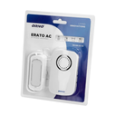140536 - ERATO AC wireless doorbell, 230V with learning system 4-step volume control, 50-80 dB sound level, 32 ringtones to choose from