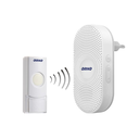 140540 - LONGA AC wireless doorbell learning system, 36 ringtones, 300m operation range, the bell (receiver) is connected directly to the ~230V socket, while the transmitter is powered by 3V CR2032 battery;