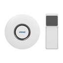 140541 - TORINO 2 AC wireless doorbell with learning system, 58 ringtones and a waterproof button; operation range up to 400m;