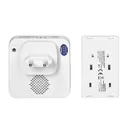 140543 - ONDO AC wireless doorbell, white plug-in system, with battery-free button, learning system, 36 ringtones, operation range up to 200m